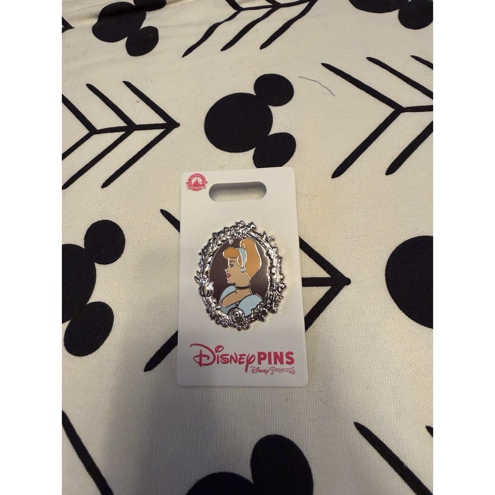 Disney Parks Princess Portrait Silver Frame Cinderella OE Pin New